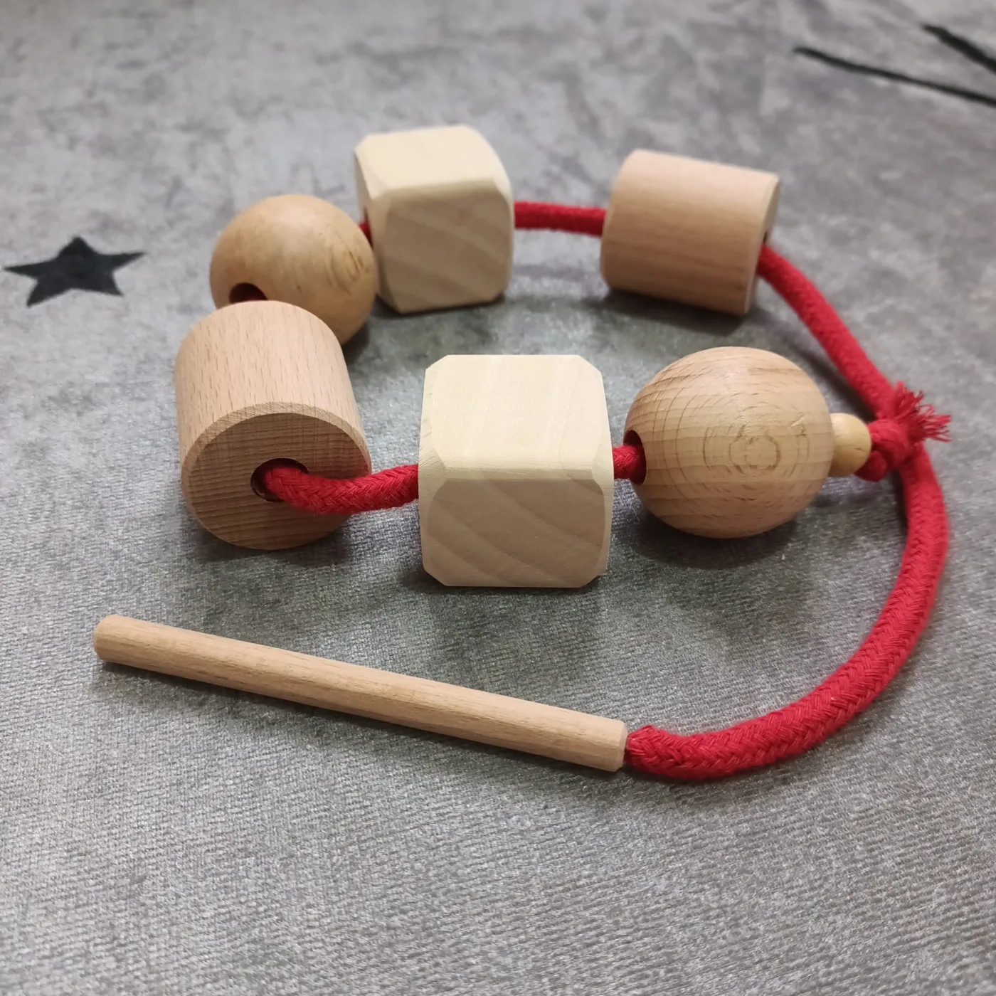 Montessori Boncuk Dizme Renkli