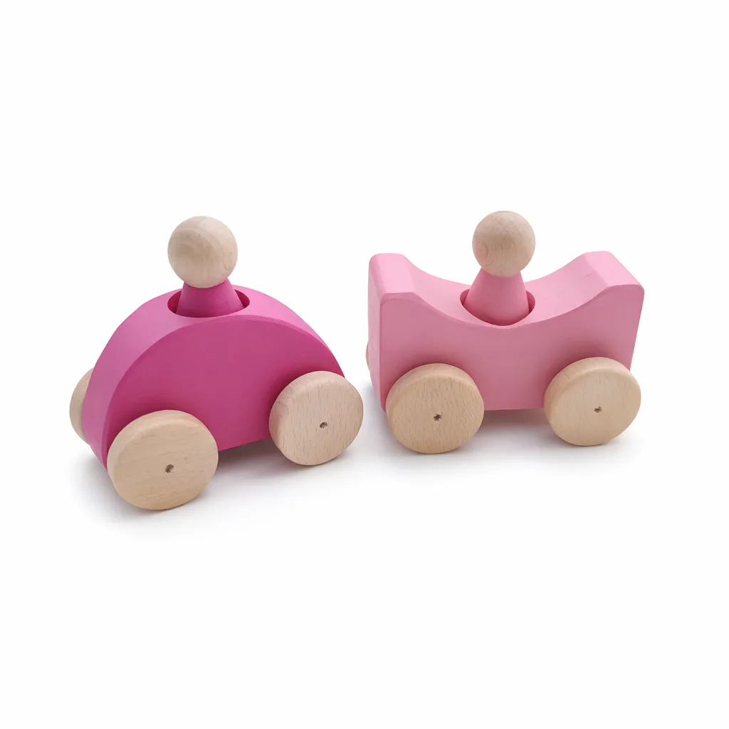 Montessori Taşıtlar Araba Pembe